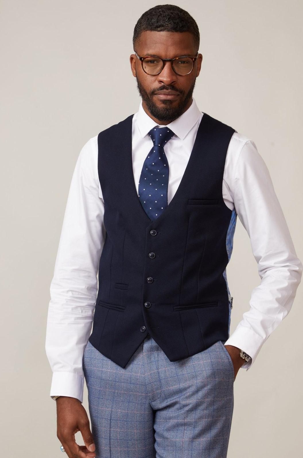 Kelvin Navy Single Breasted Waistcoat