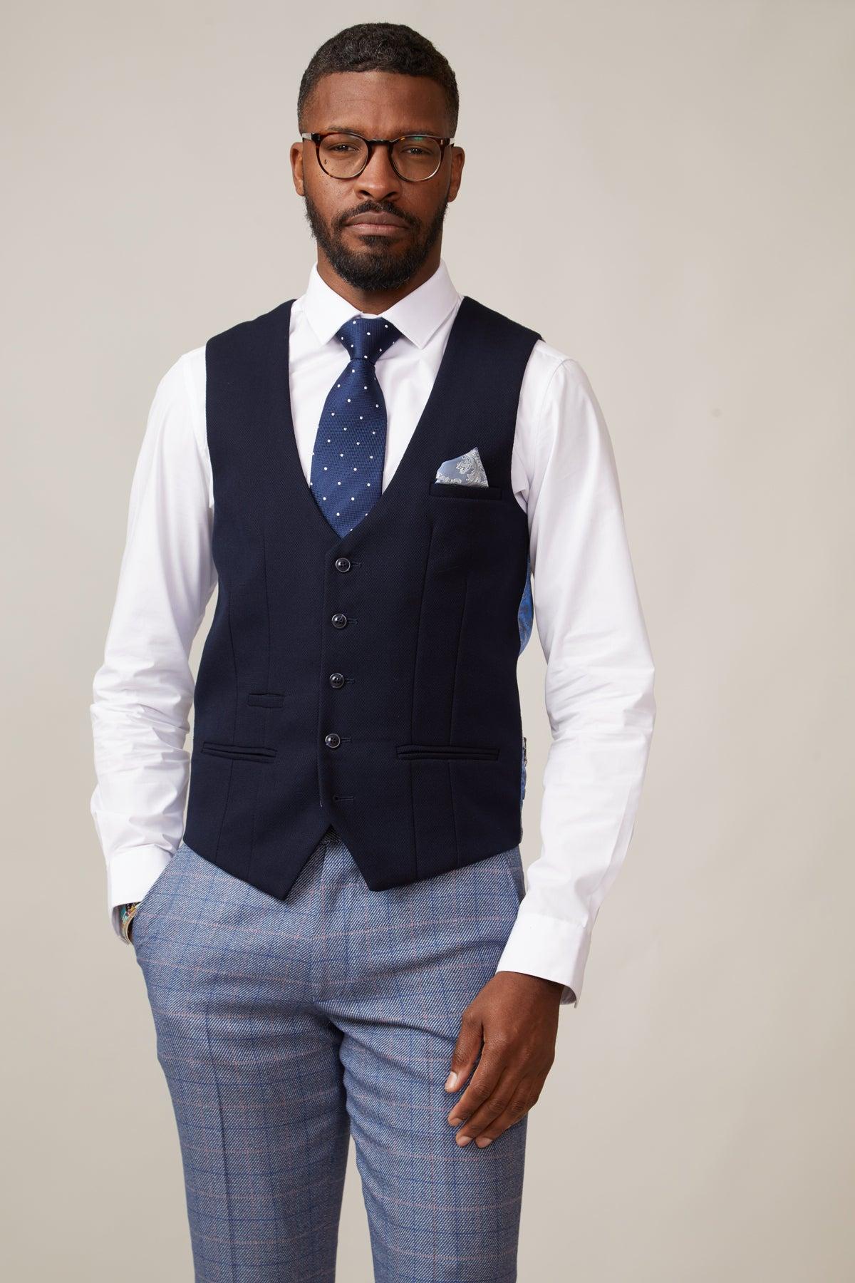 Kelvin Navy Single Breasted Waistcoat