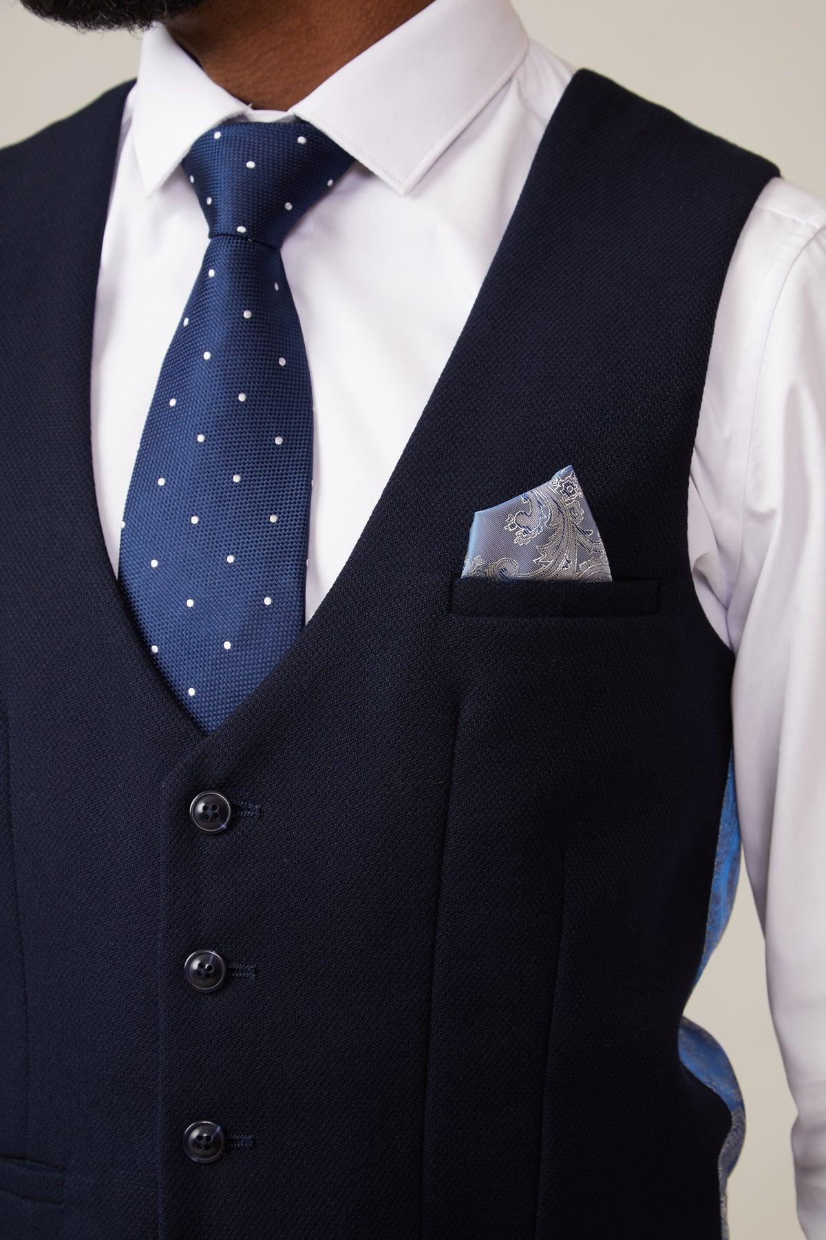 Kelvin Navy Single Breasted Waistcoat