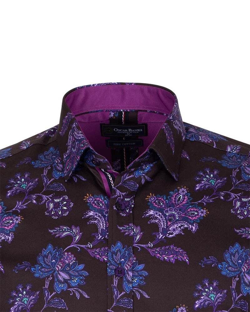 Paisley Floral Print Pure Cotton Shirt