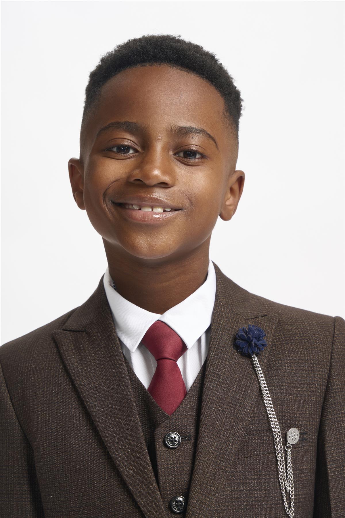 Caridi Boys Brown Three Piece Suit