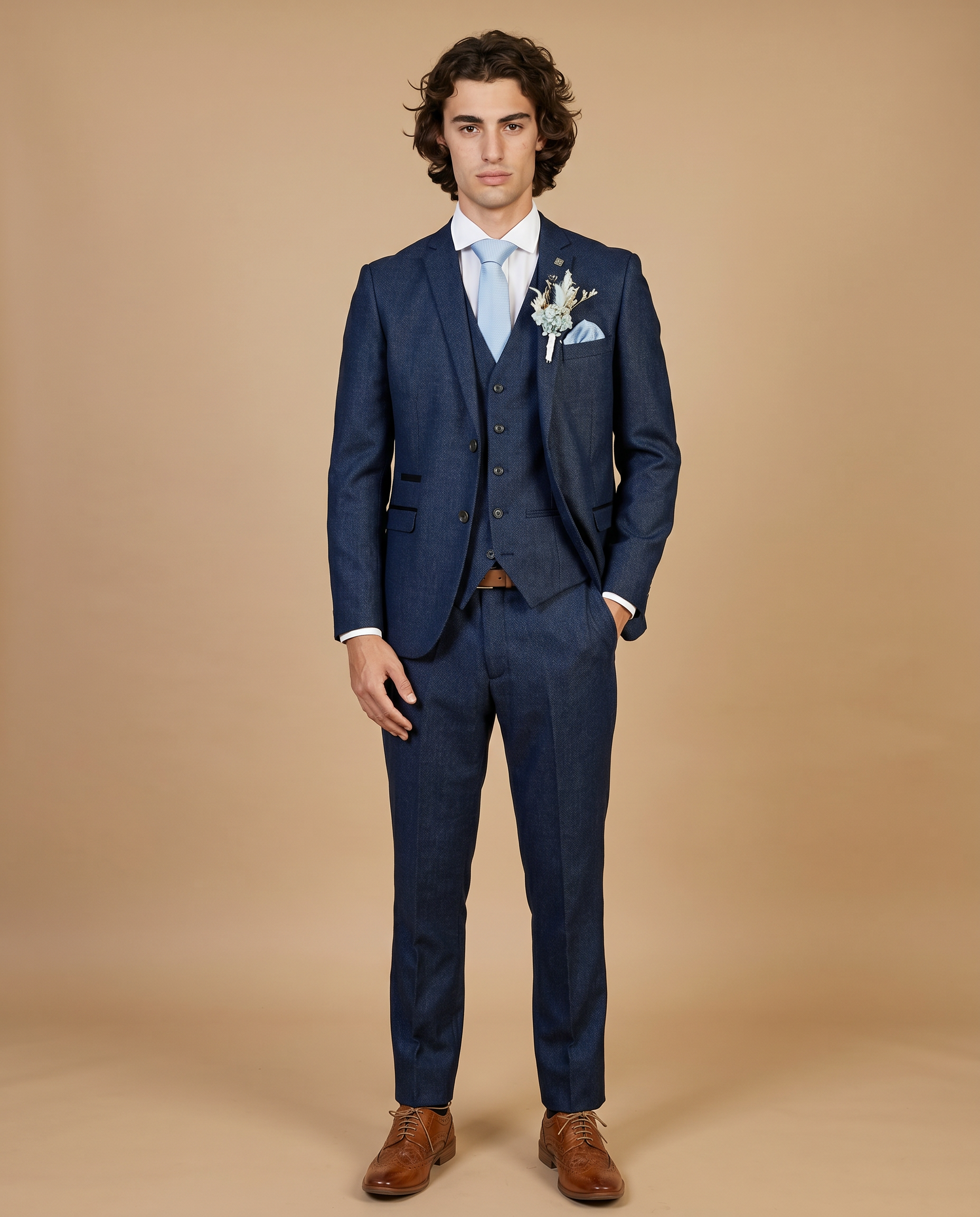 Arthur -  Navy Three Piece Prom Suit
