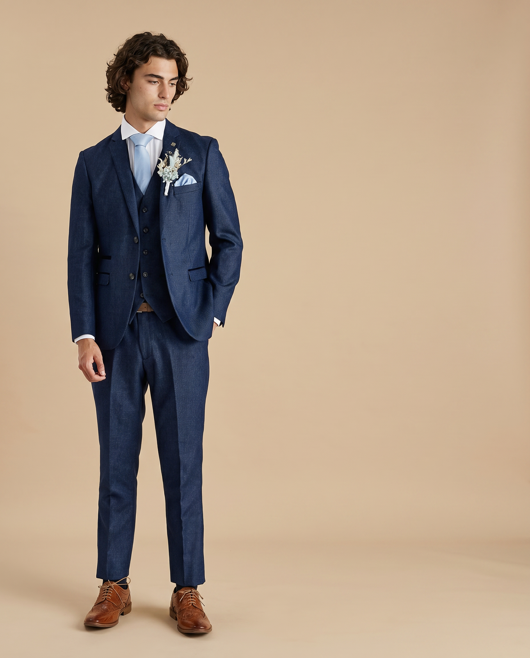 Arthur -  Navy Three Piece Prom Suit