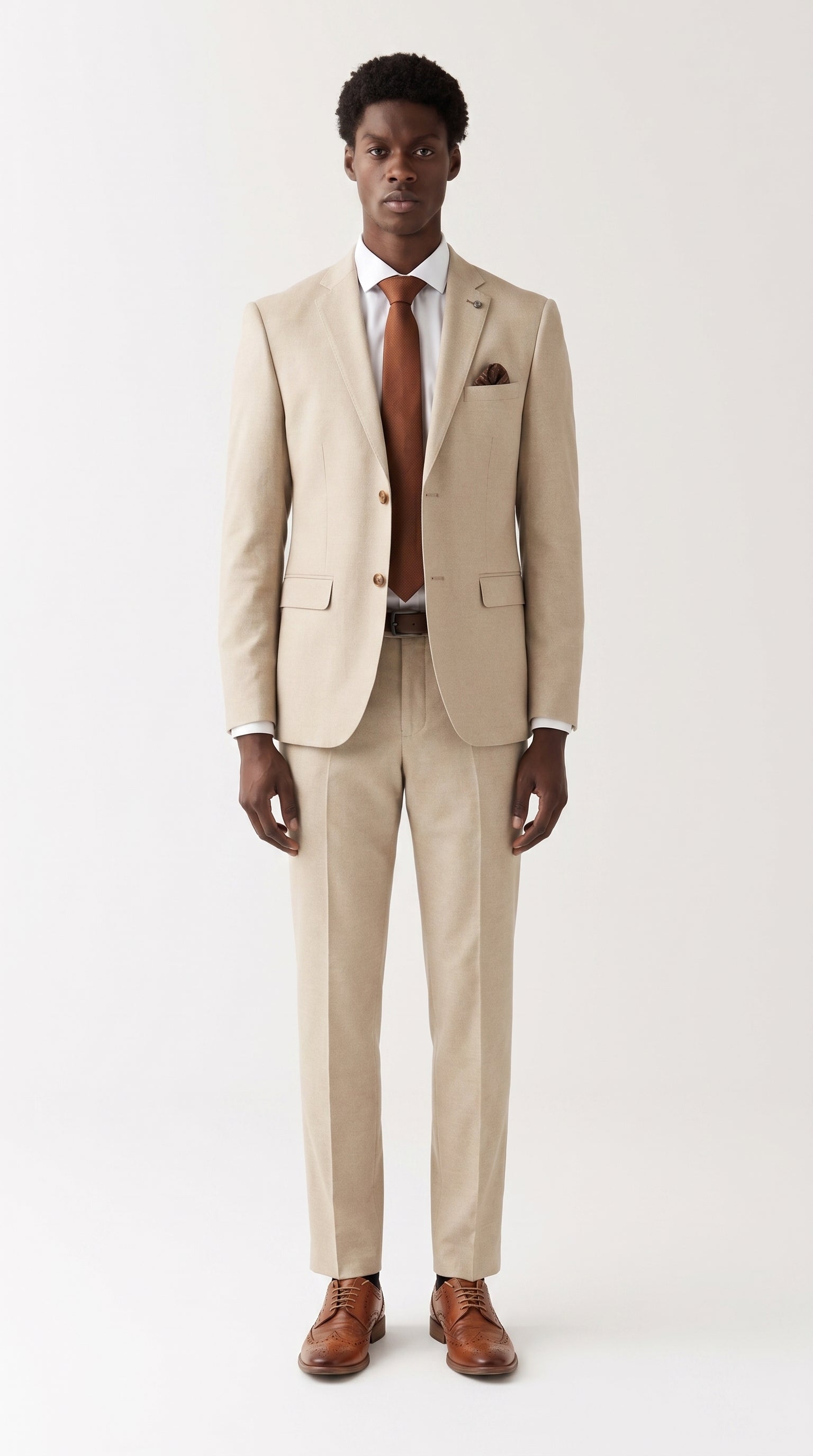 Belmont Beige Two-Piece Suit