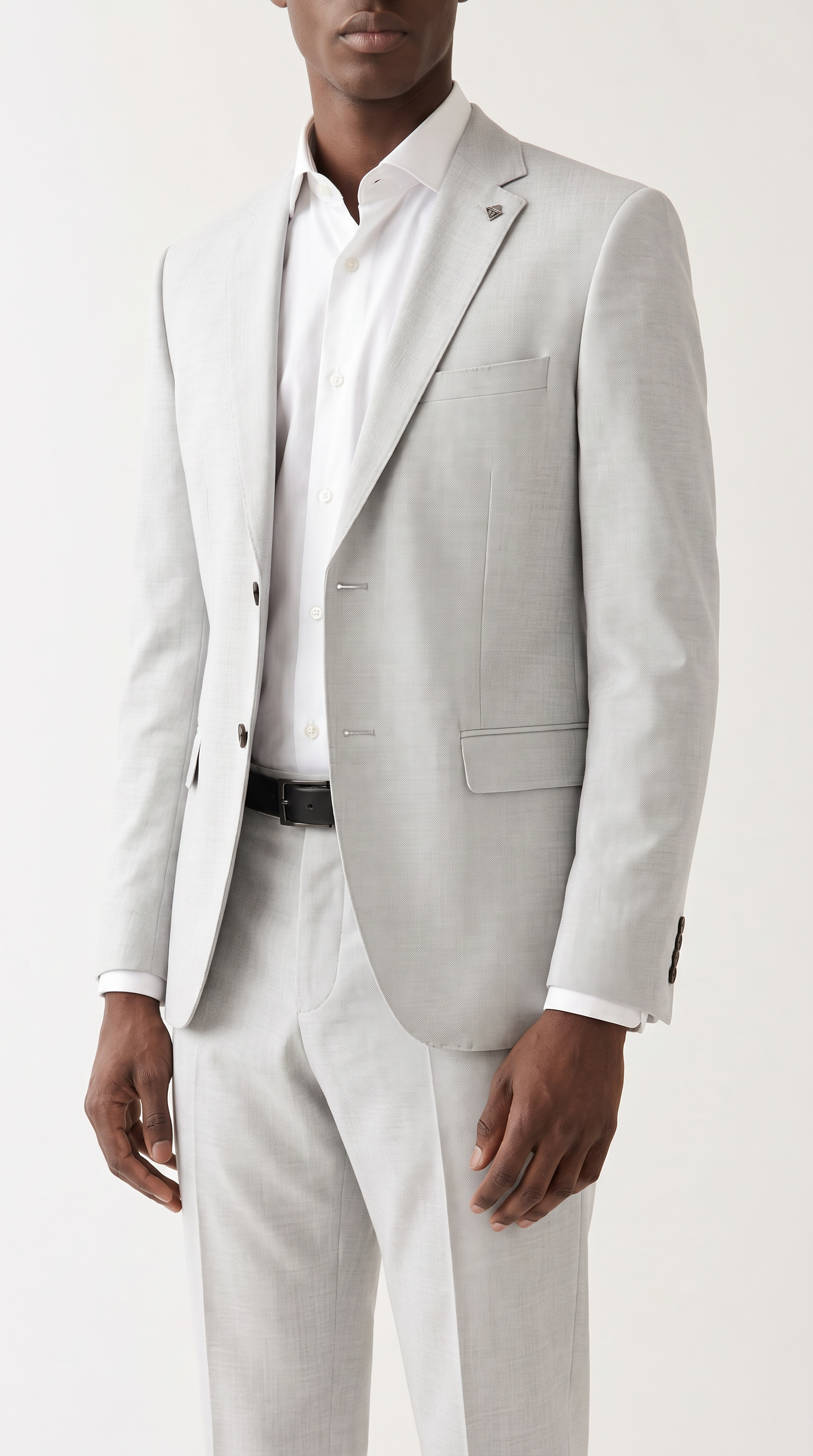 Belmont - Silver Two Piece Suit