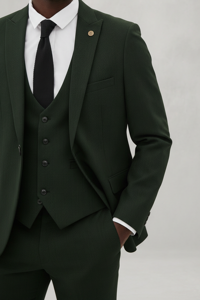 Bromley - Olive Green Check Blazer