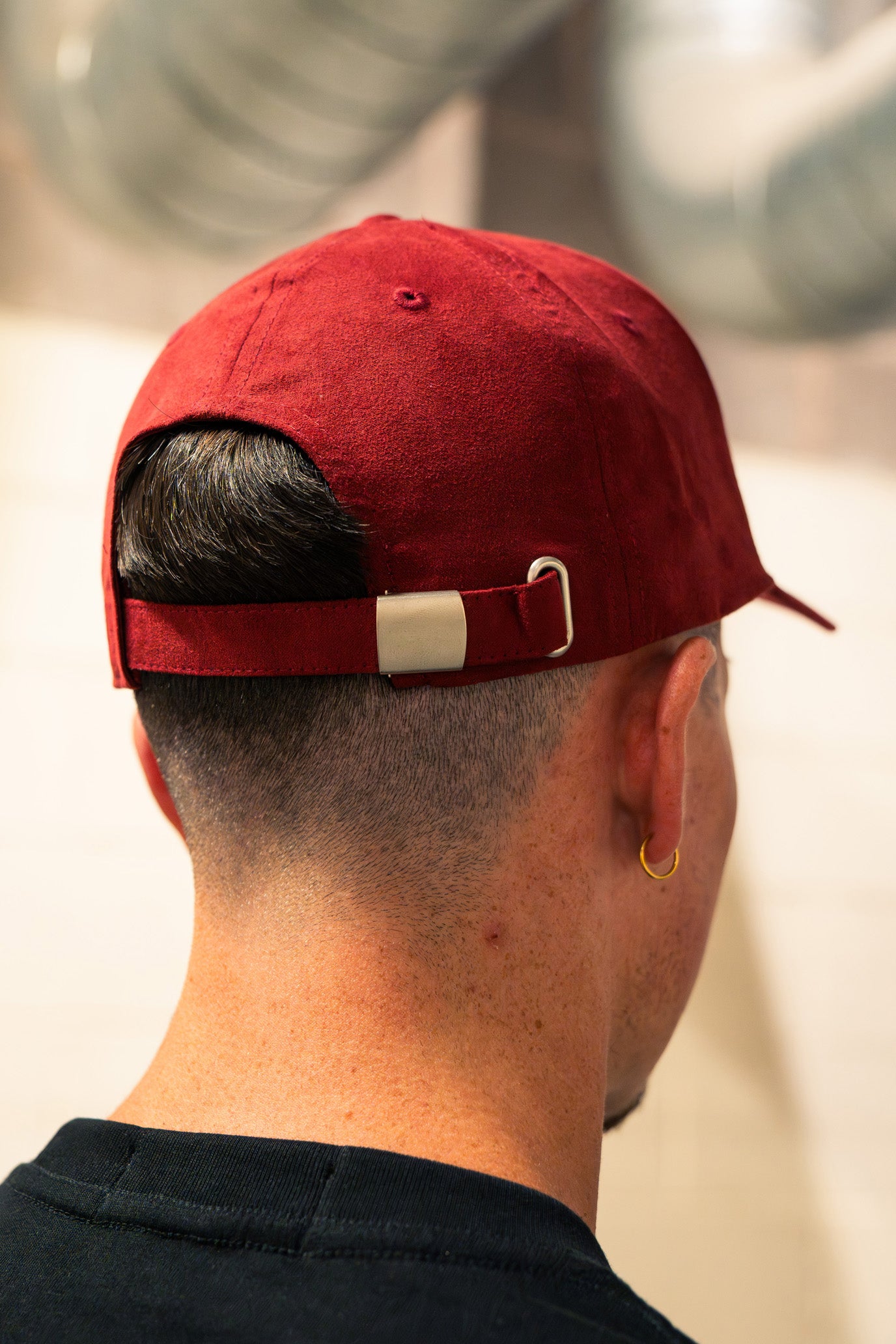 Esq1976 Off Duty Suede Cap - Cardinal Red