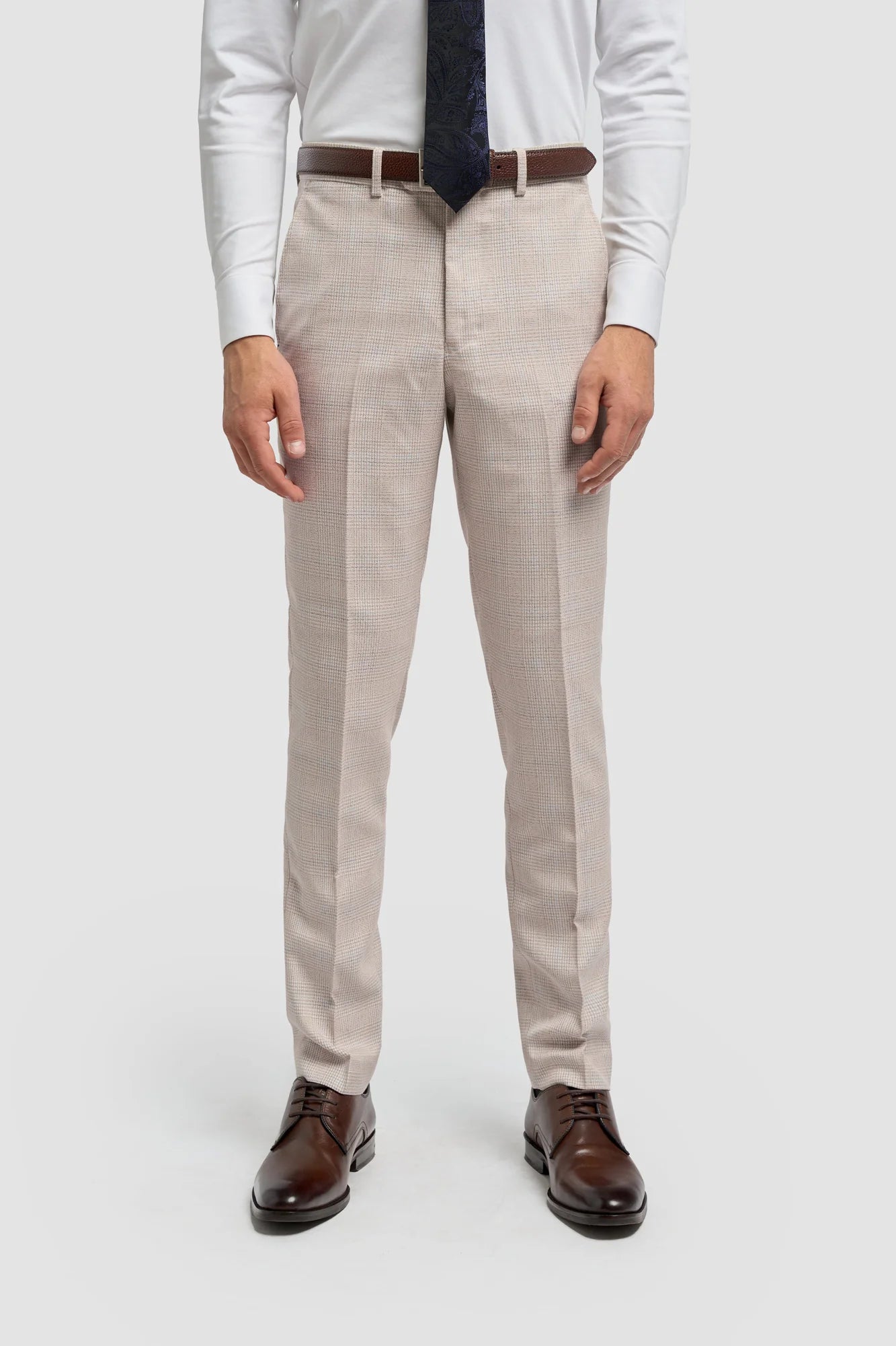 Caridi -  Beige Slim Fit Trousers