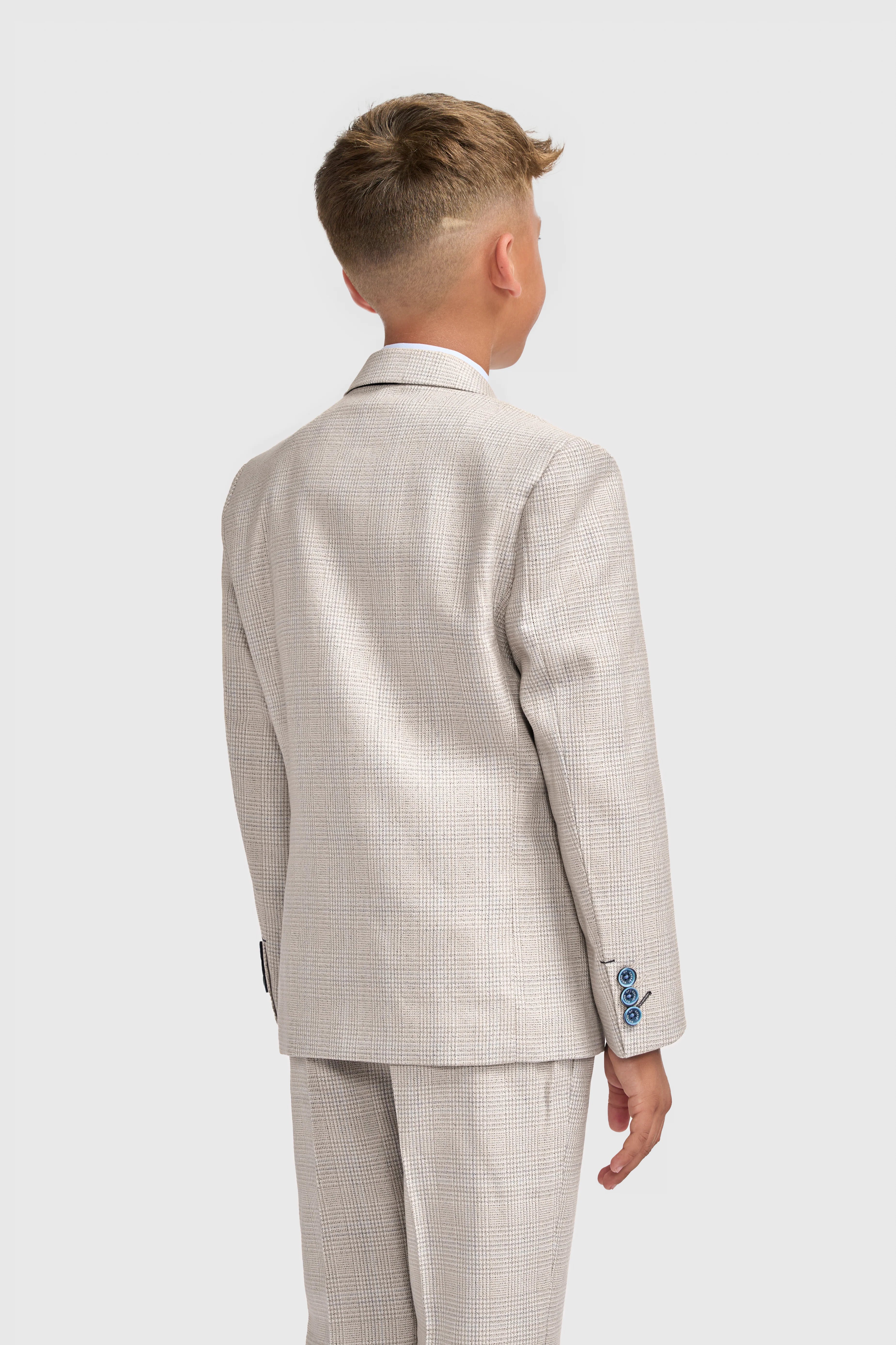 Boys Caridi Beige Three Piece Suit