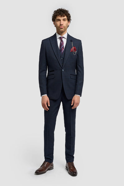 Caridi - Navy Slim Fit Blazer