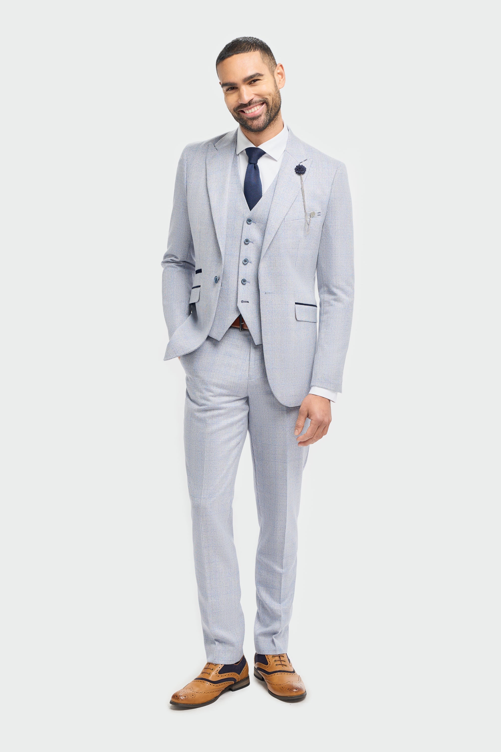 Caridi - Caridi Sky Blue Blazer