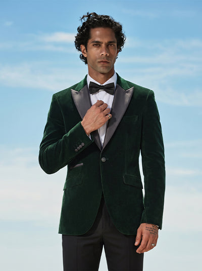 Rosa - Forest Green Slim Fit Blazer