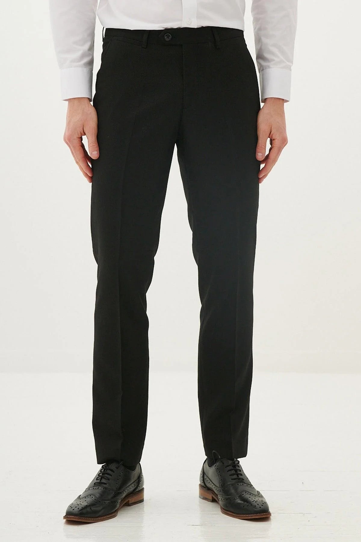 Dalton - Black Tux Lapel Diamond Three Piece Suit