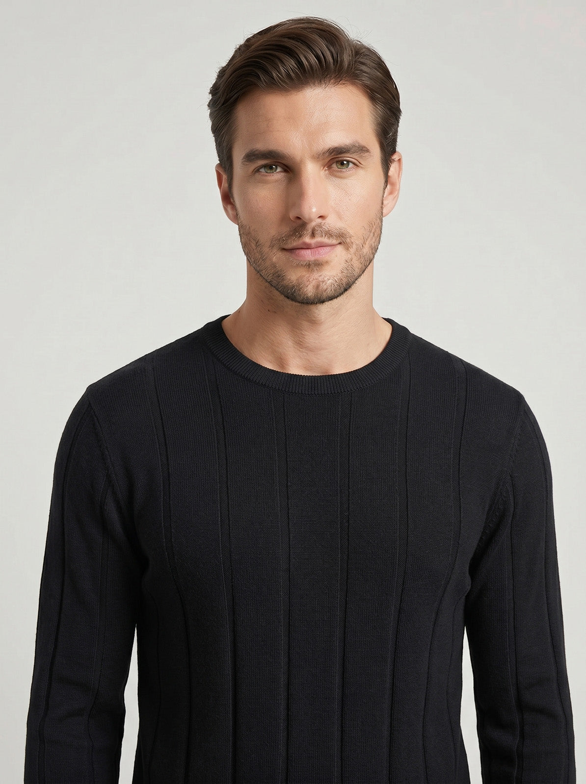 Esquire Ribbed Top - Black