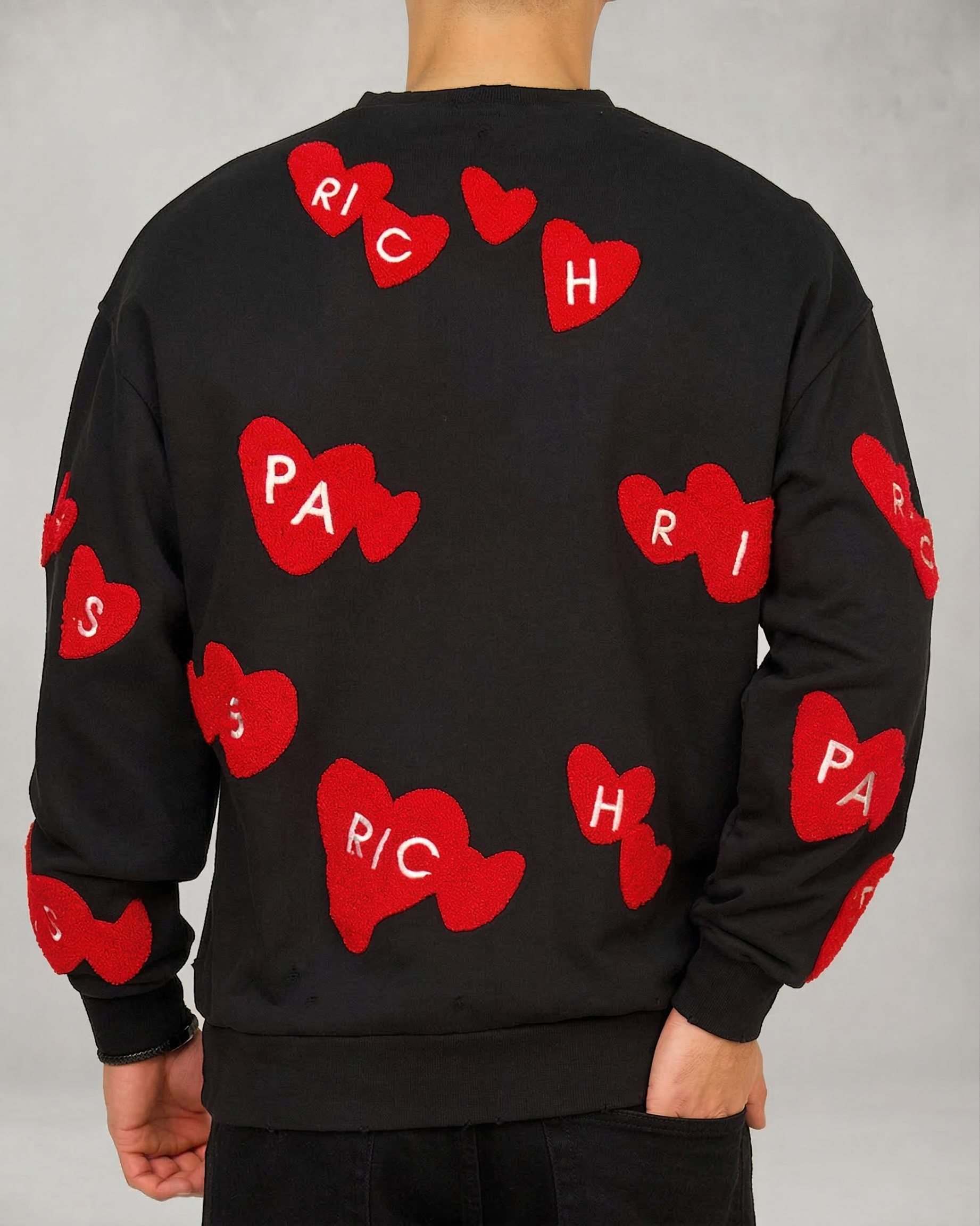 Paris Heart Patch Sweatshirt