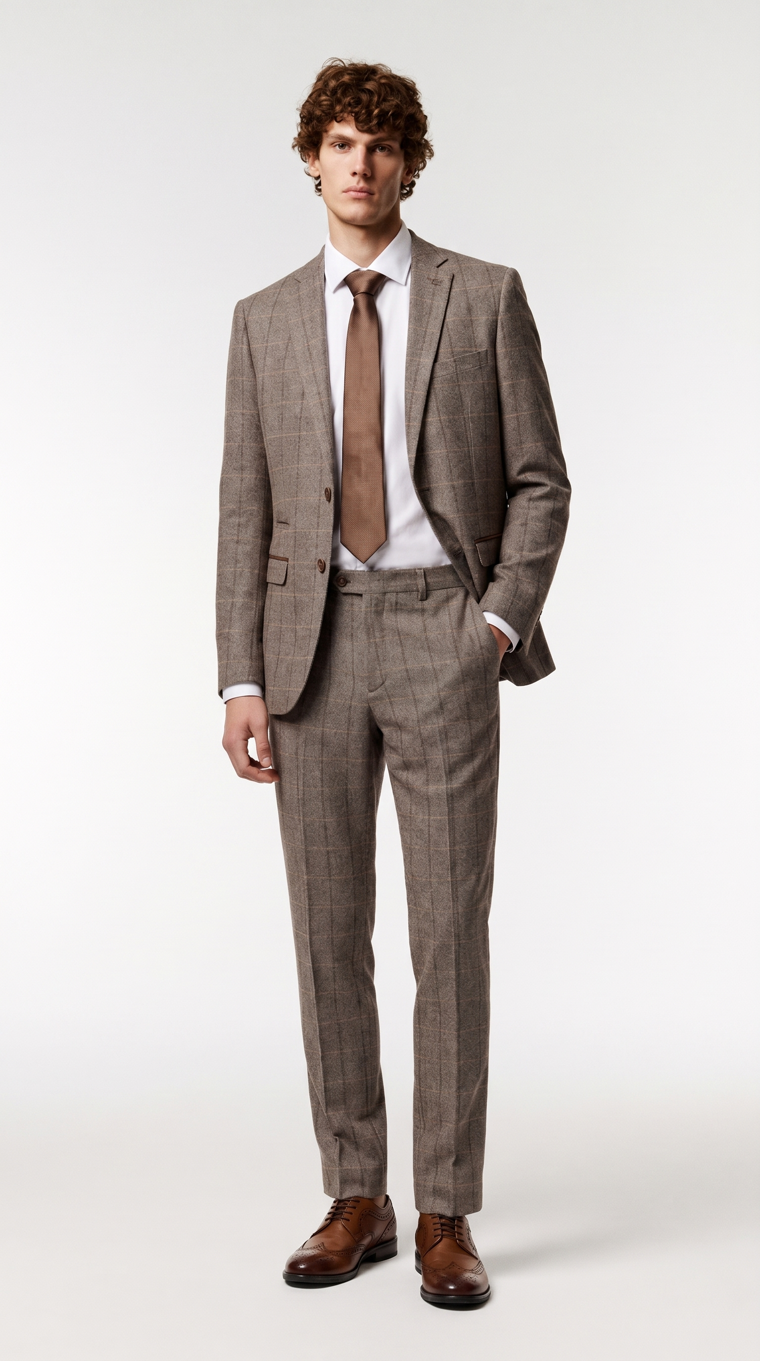 Harris Brown - Herringbone Tweed Check Two-Piece Suit