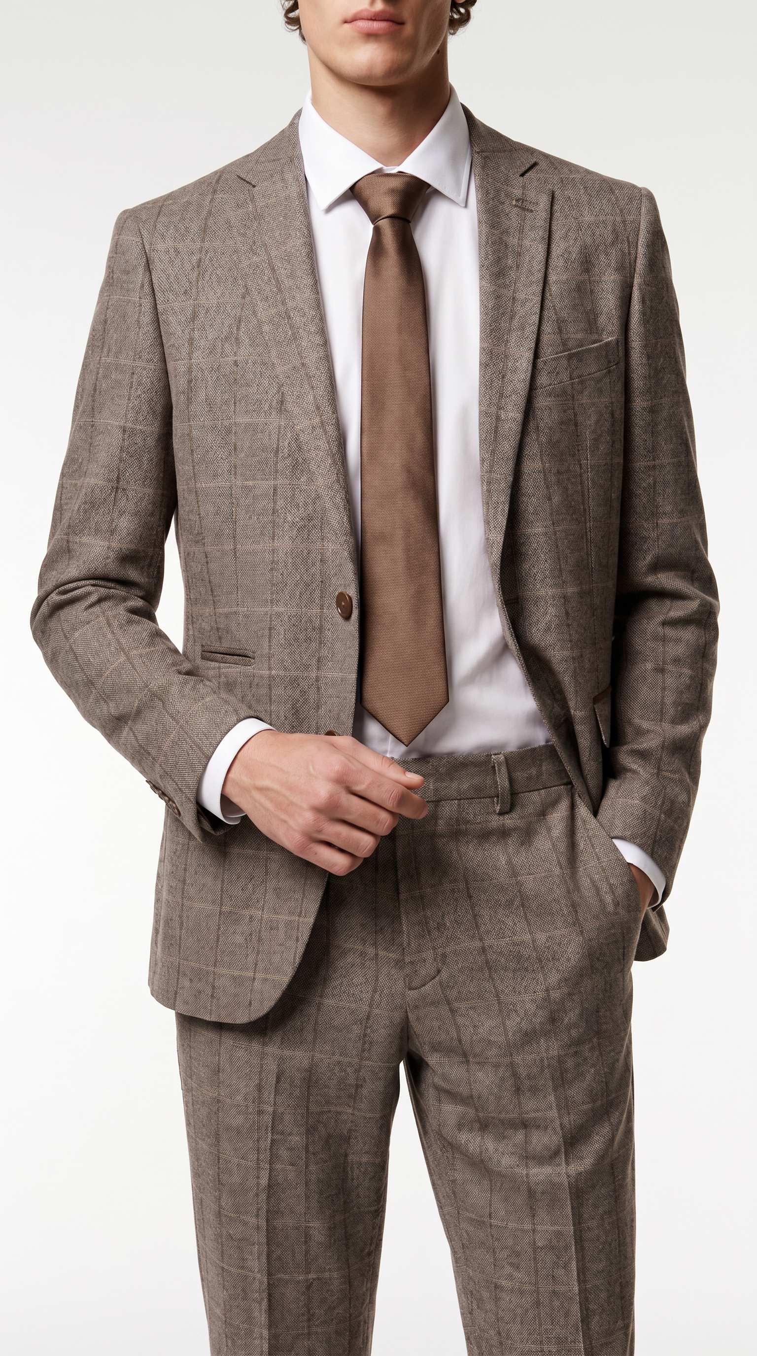 Harris Brown - Herringbone Tweed Check Two-Piece Suit