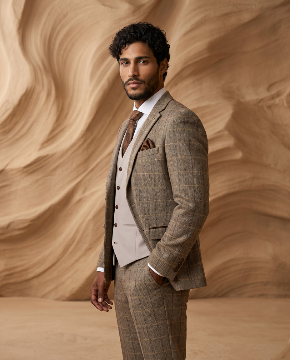 Harris Brown Tweed Suit with Mayfair Stone Waistcoat