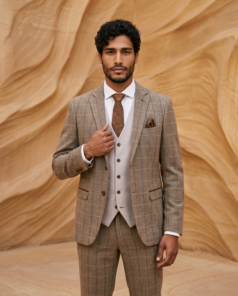 Harris Brown Tweed Suit with Mayfair Stone Waistcoat