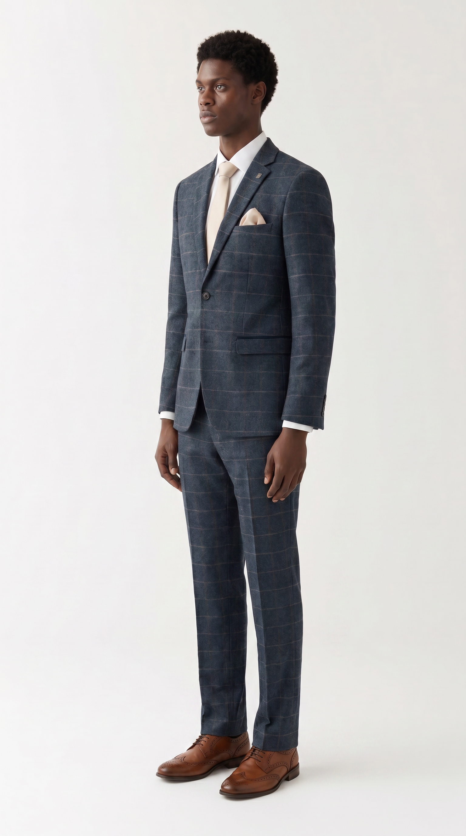 Harris Navy Tweed Two-Piece Suit