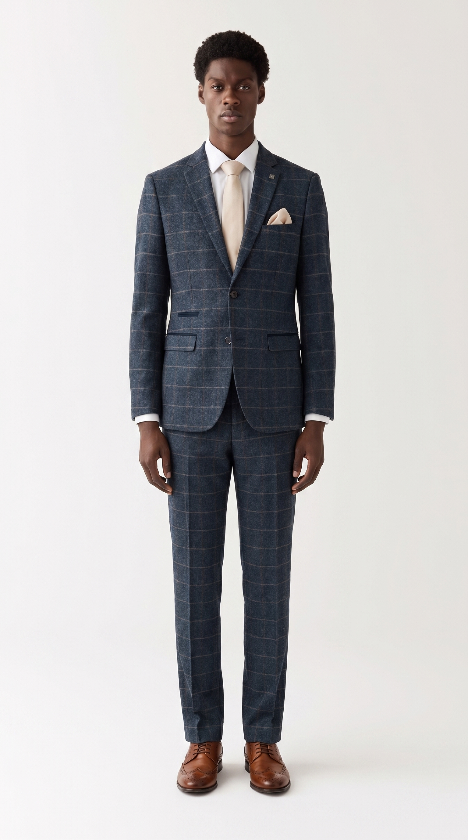 Harris Navy Tweed Two-Piece Suit