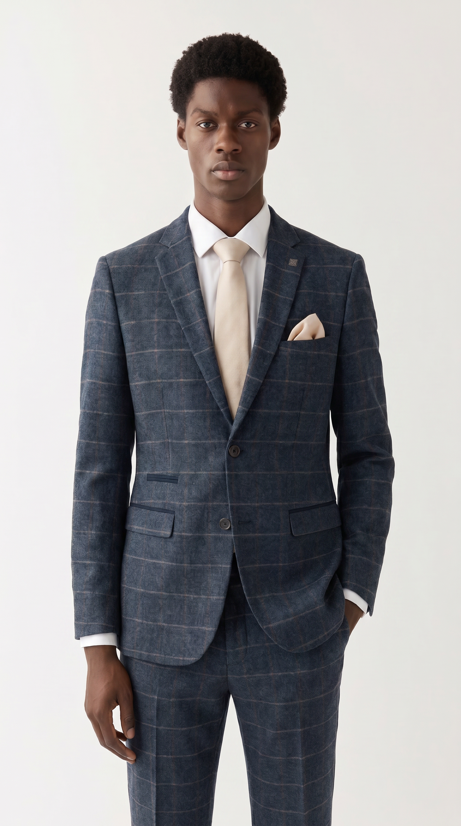 Harris Navy Tweed Two-Piece Suit