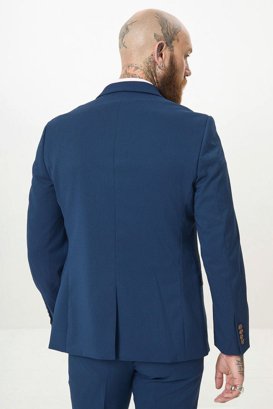 MAX - Royal Blue Blazer With Contrast Buttons