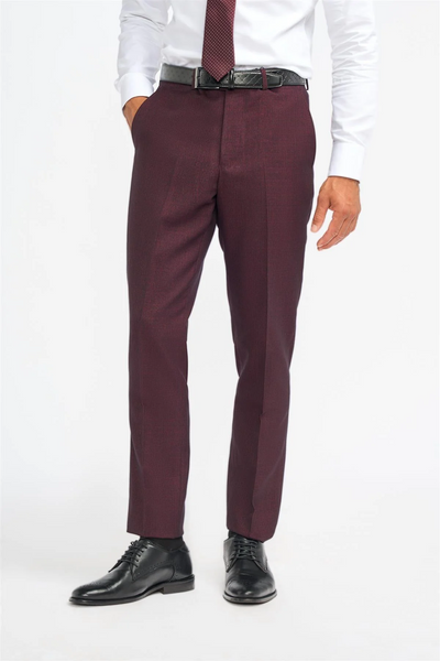 Caridi - Wine Slim Fit Trousers