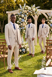 REGENT CREAM CHECK THREE PIECE SUIT