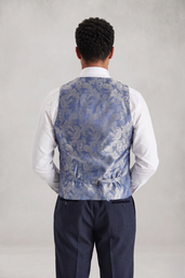 REGENT - MEN'S NAVY CHECK WAISTCOAT