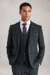 REGENT - MEN'S OLIVE CHECK BLAZER