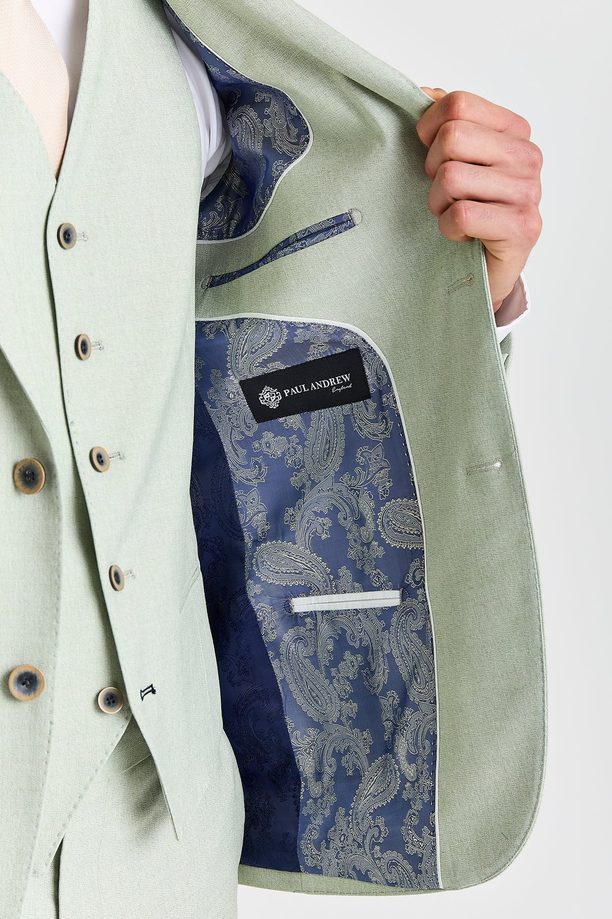 Belmont - Sage Mens Three Piece Suit