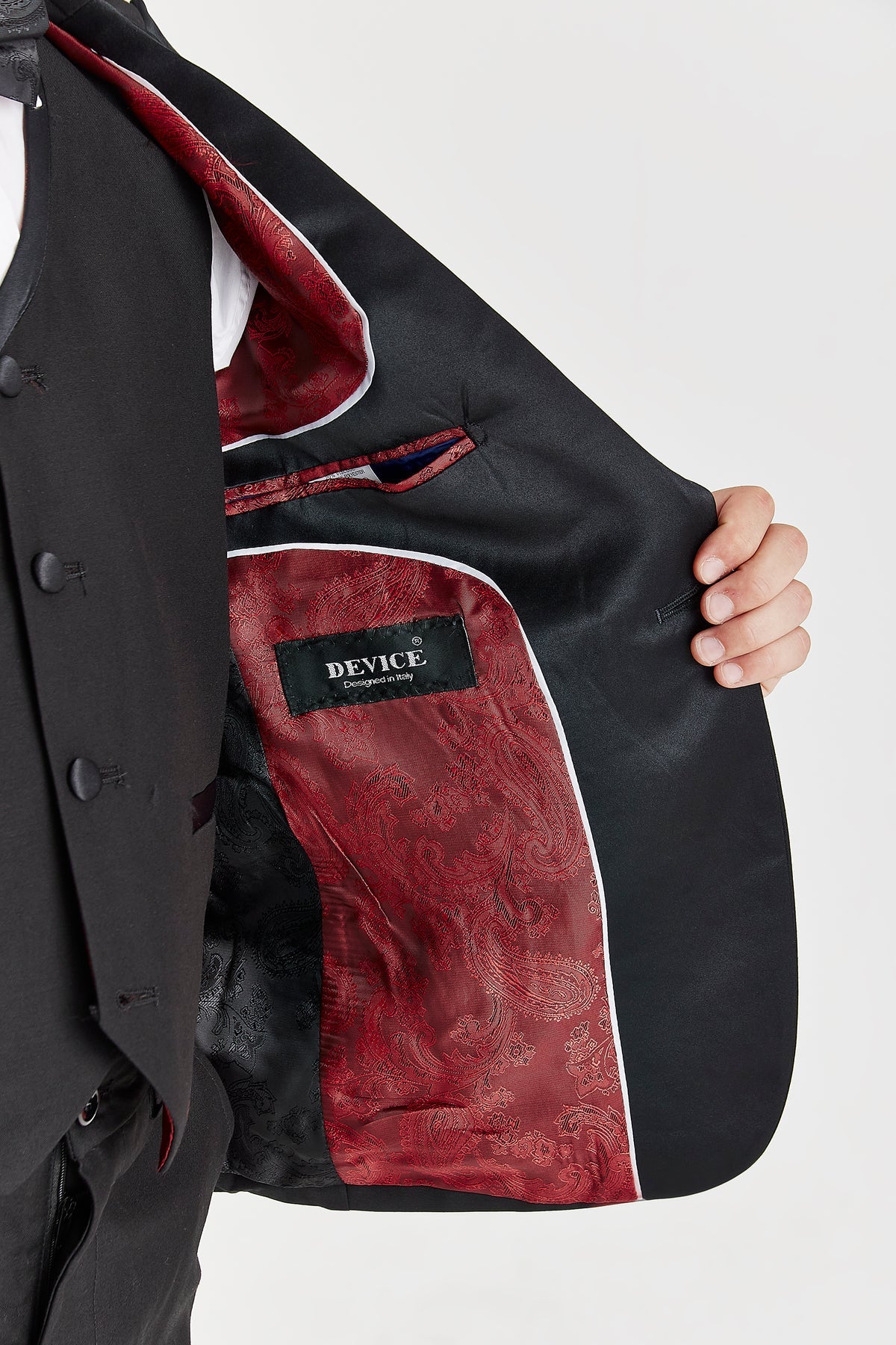 DEVICE - BOY'S HARRY BLACK THREE PIECE SUIT