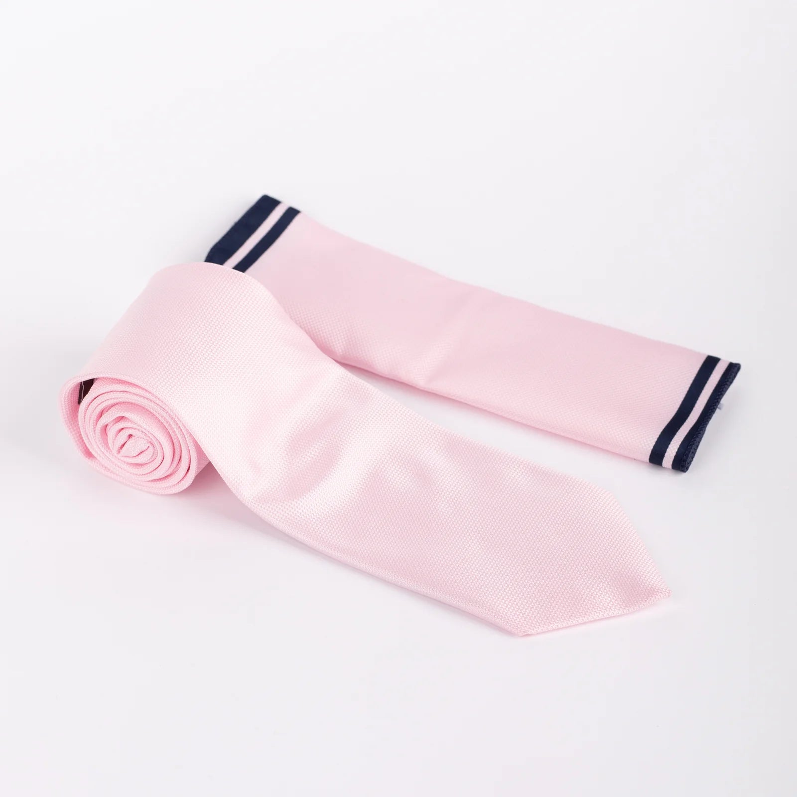 Textured - Tie & Pocket Square Set in Light Pink