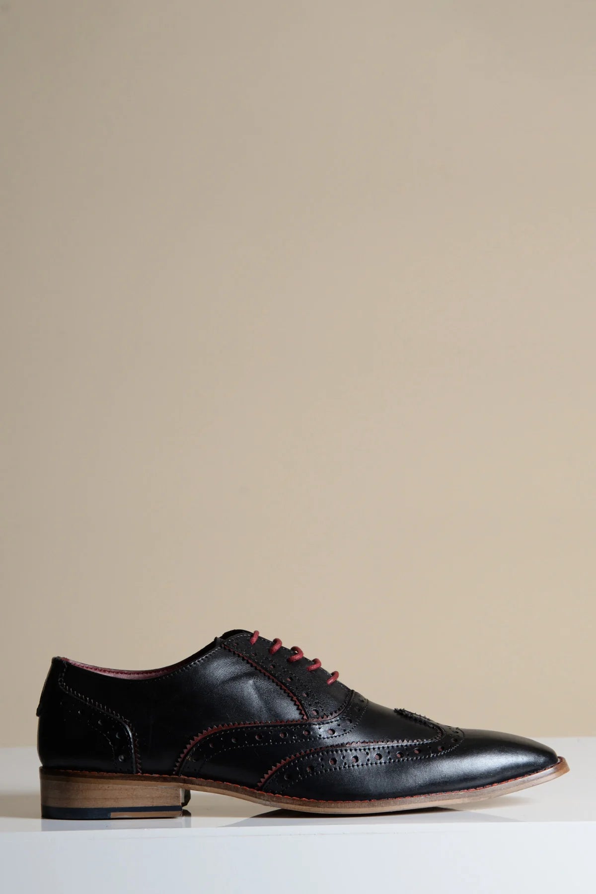 Marco - Black Bordeaux Leather Wingtip Oxford Shoe