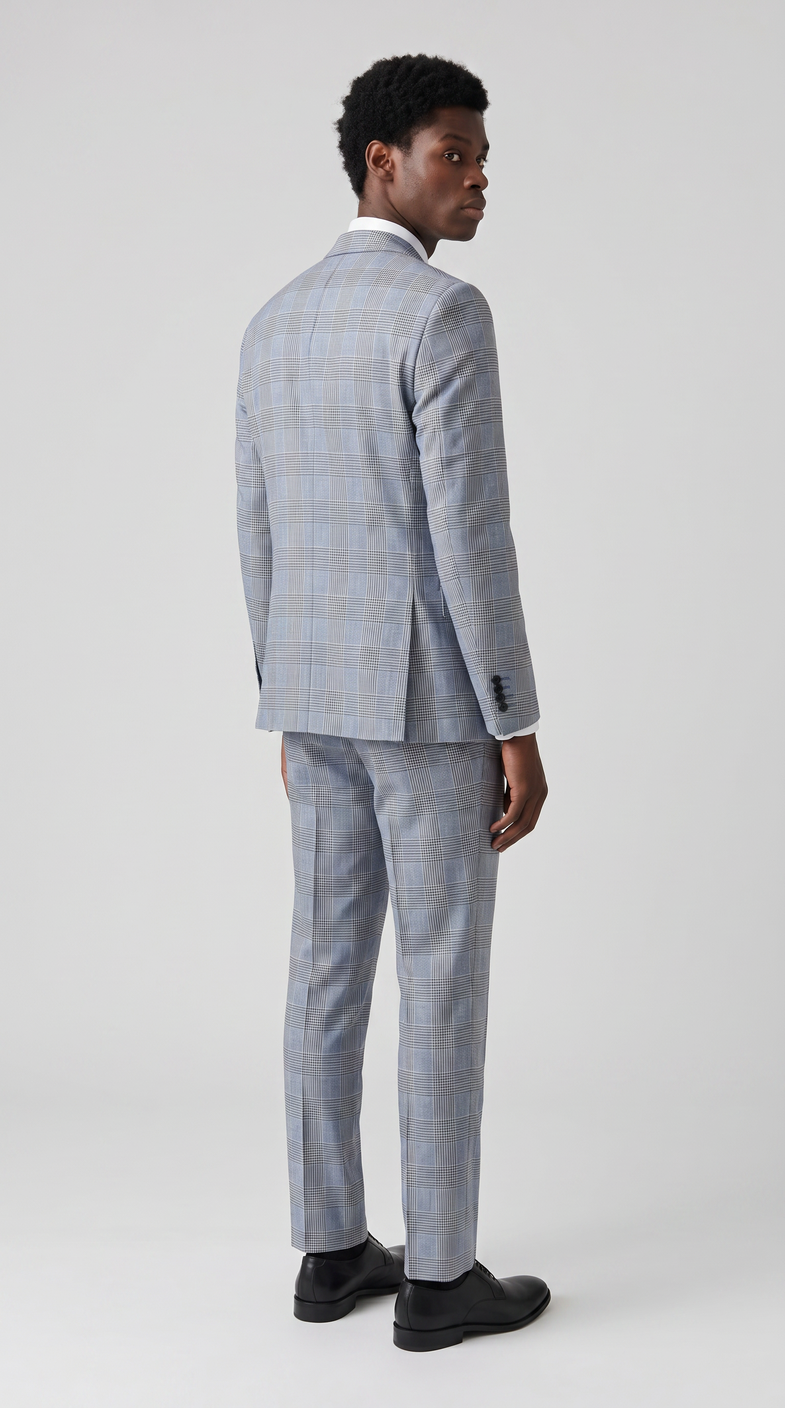 Mark - Sky Blue Check Two-Piece Suit