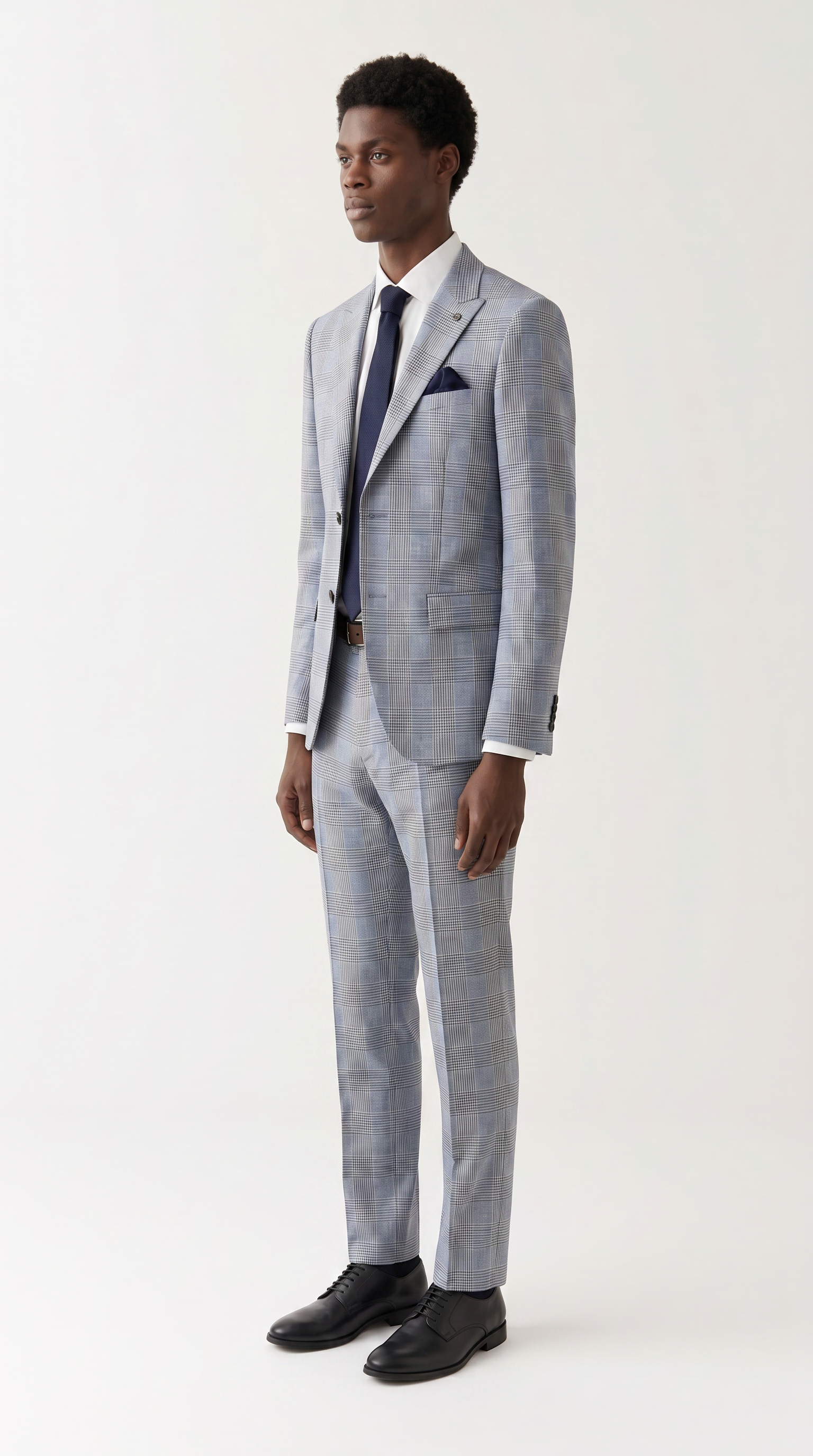 Mark - Sky Blue Check Two-Piece Suit
