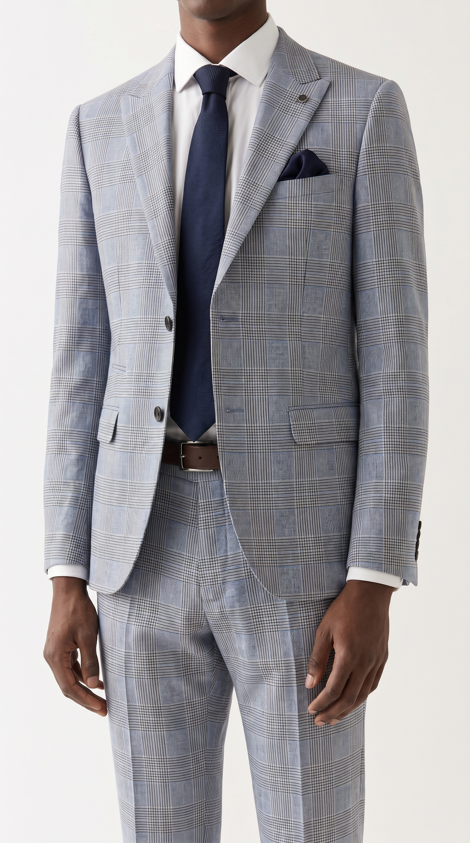 Mark - Sky Blue Check Two-Piece Suit