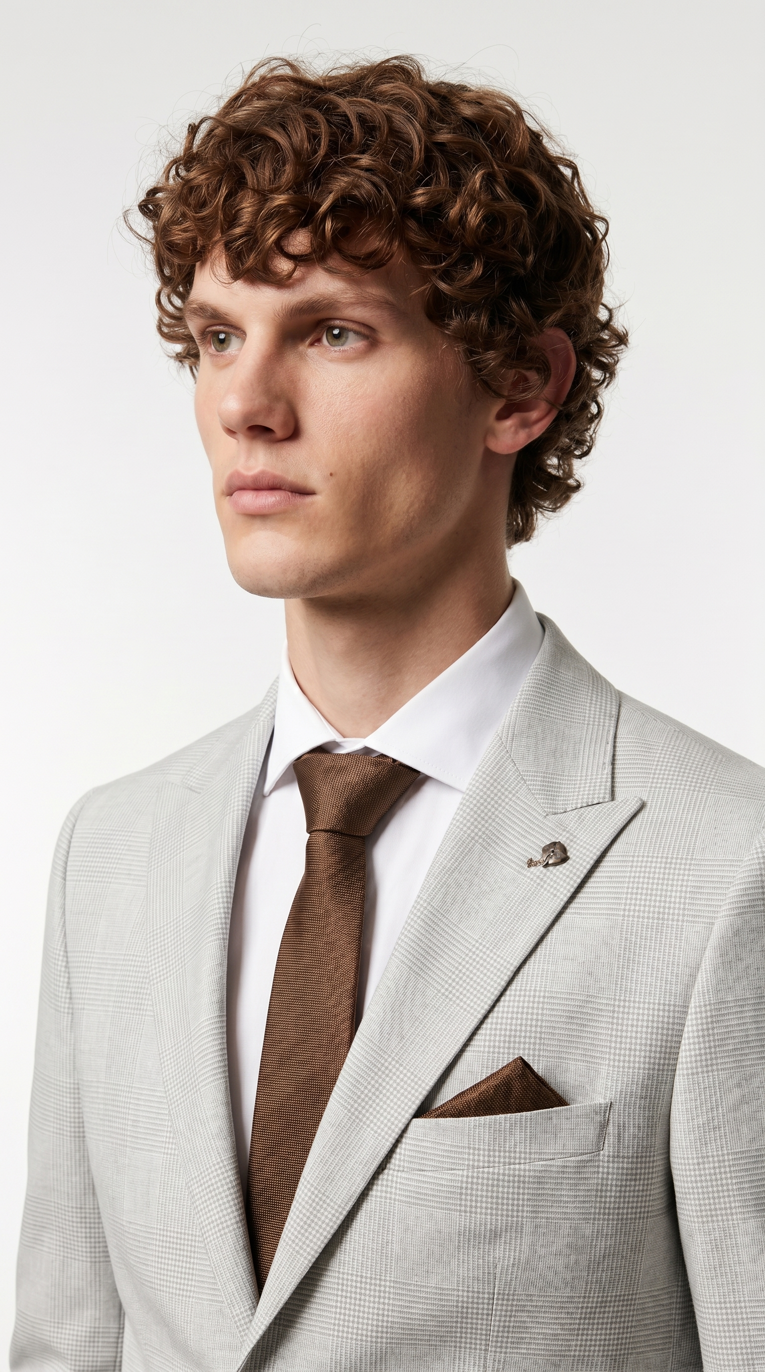 Mark - Stone Check Two Piece Suit