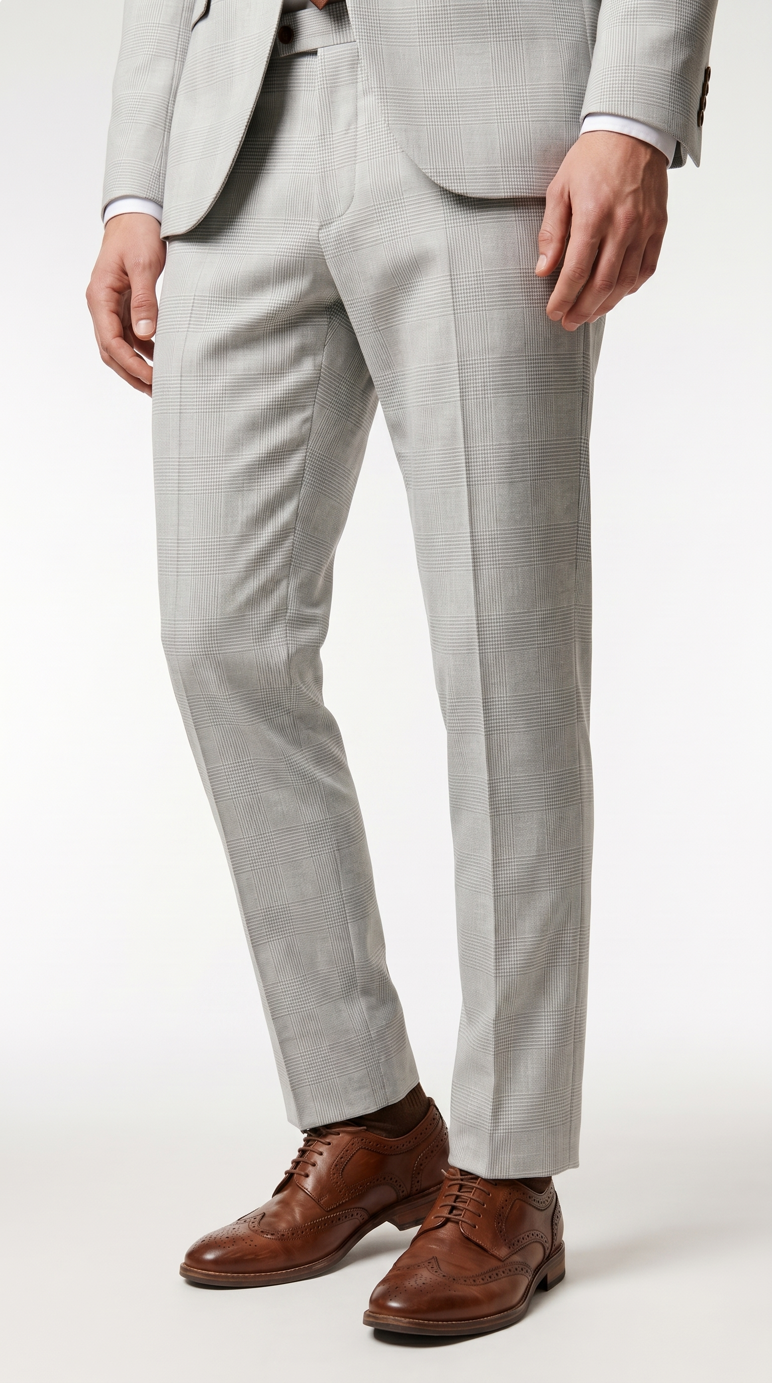 Mark - Stone Check Two Piece Suit