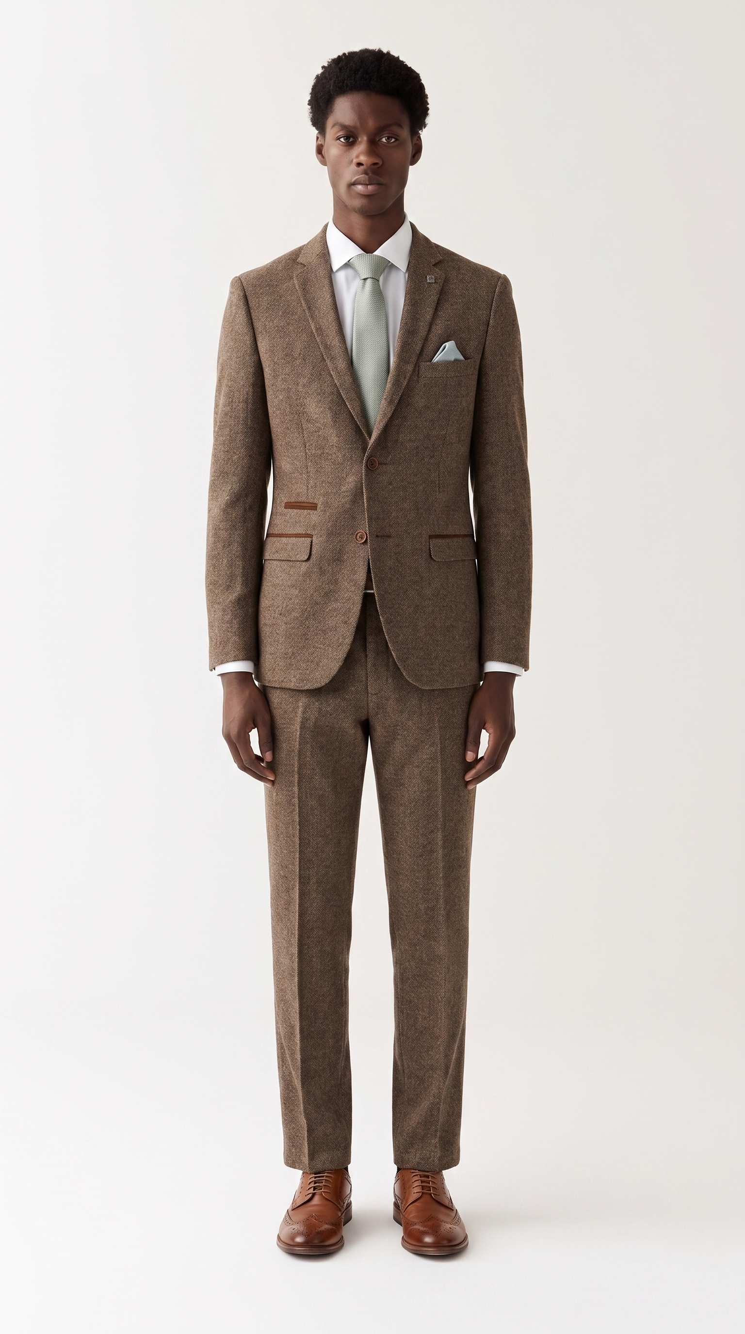 Oscar -  Brown Tweed Two-Piece Suit