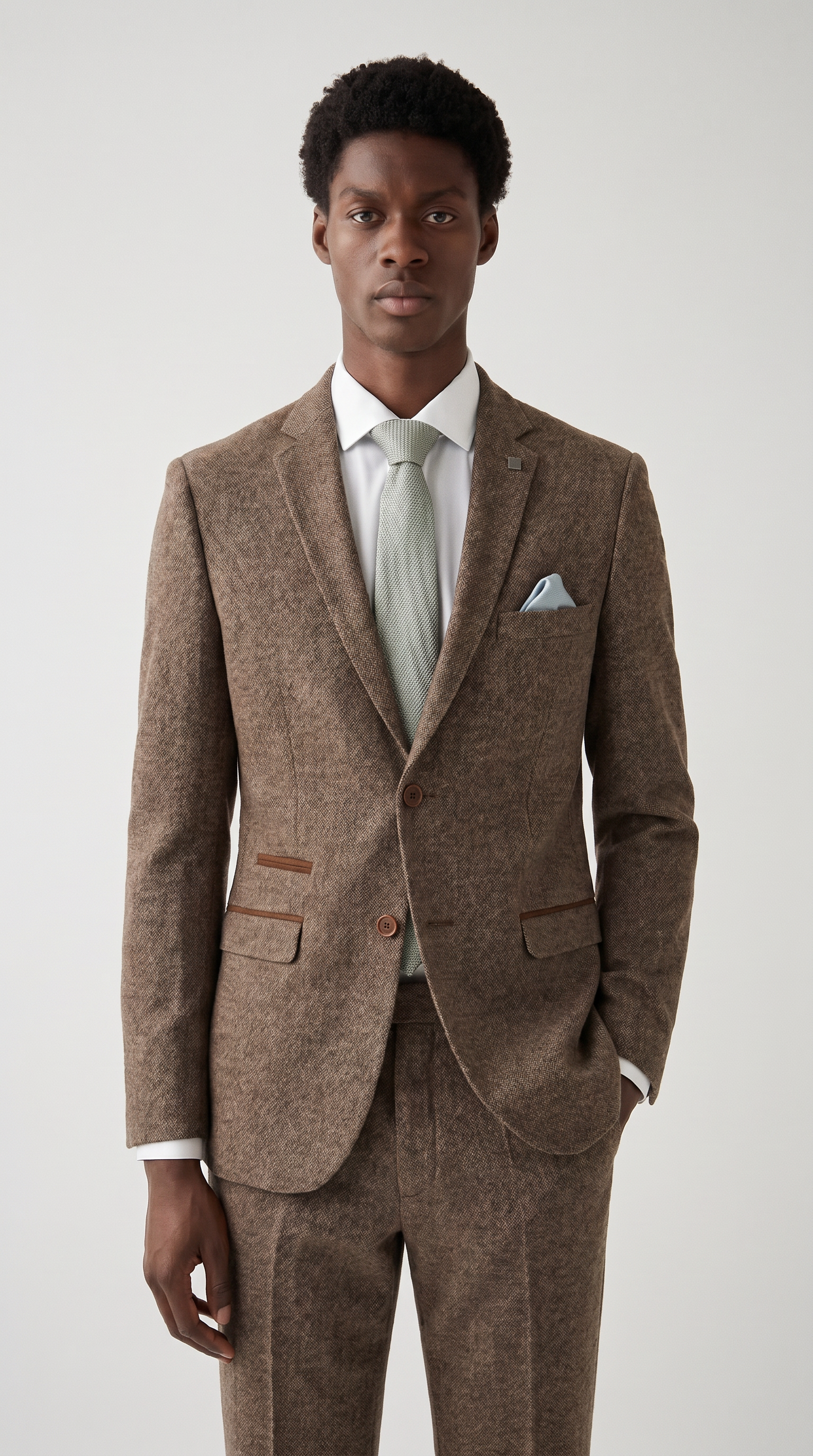 Oscar -  Brown Tweed Two-Piece Suit