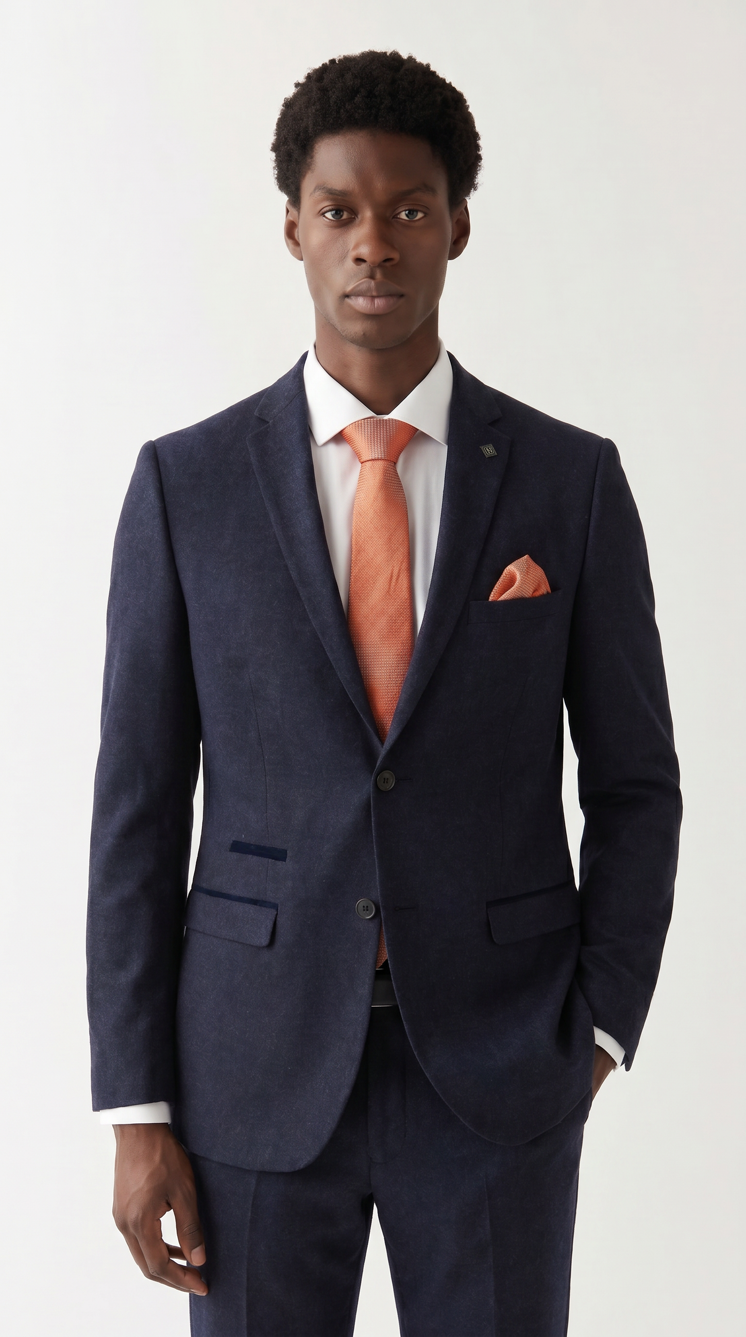 Oscar -  Navy Tweed Two-Piece Suit