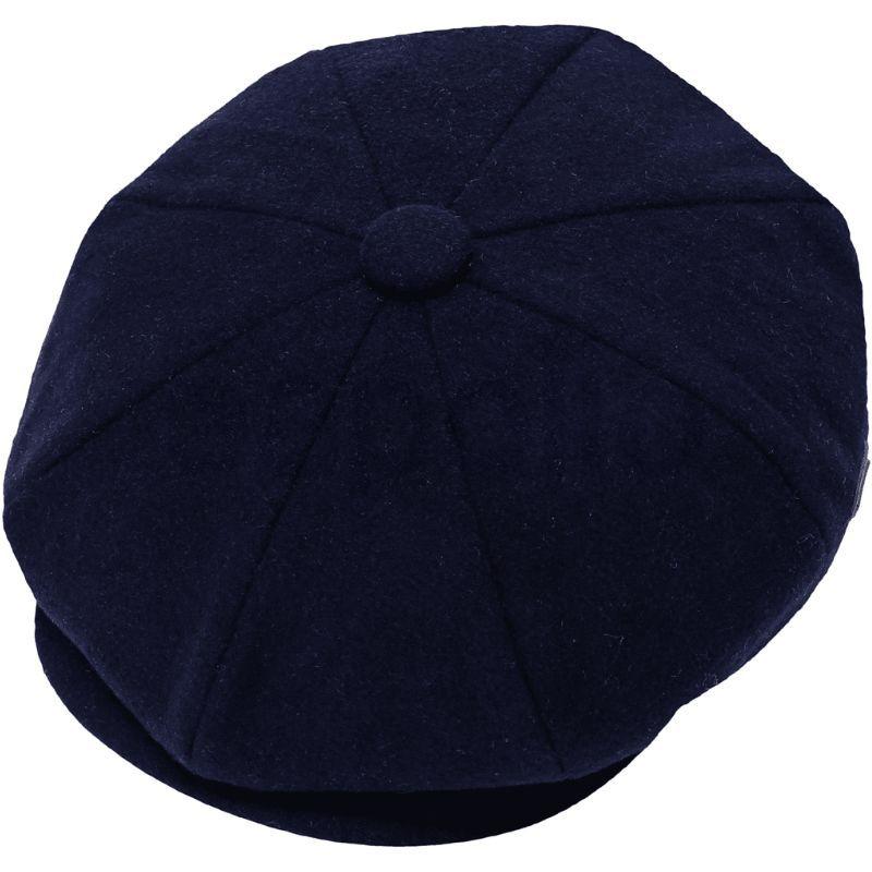 Navy Plain Baker Style Flat cap