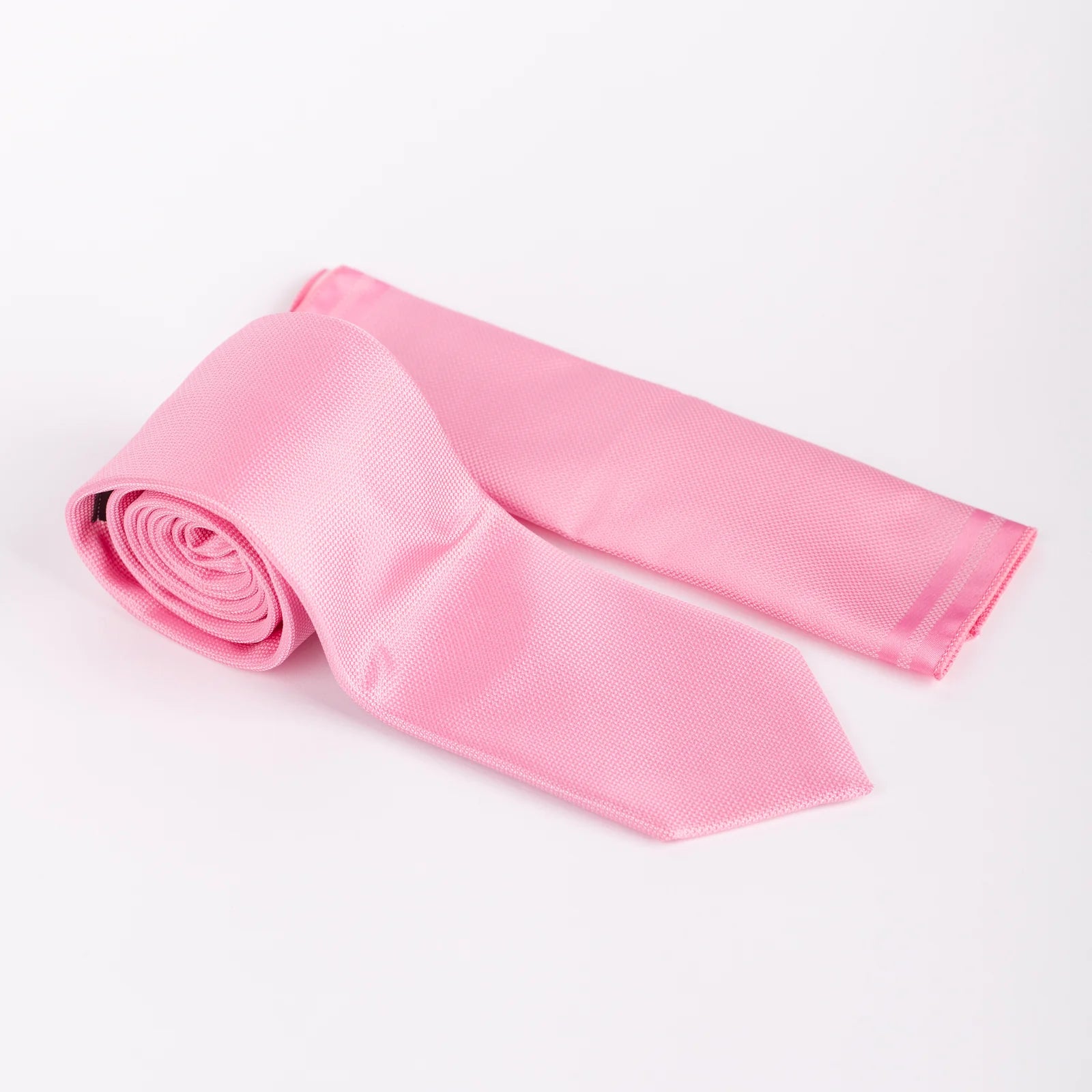 Textured - Tie & Pocket Square Set in Pink