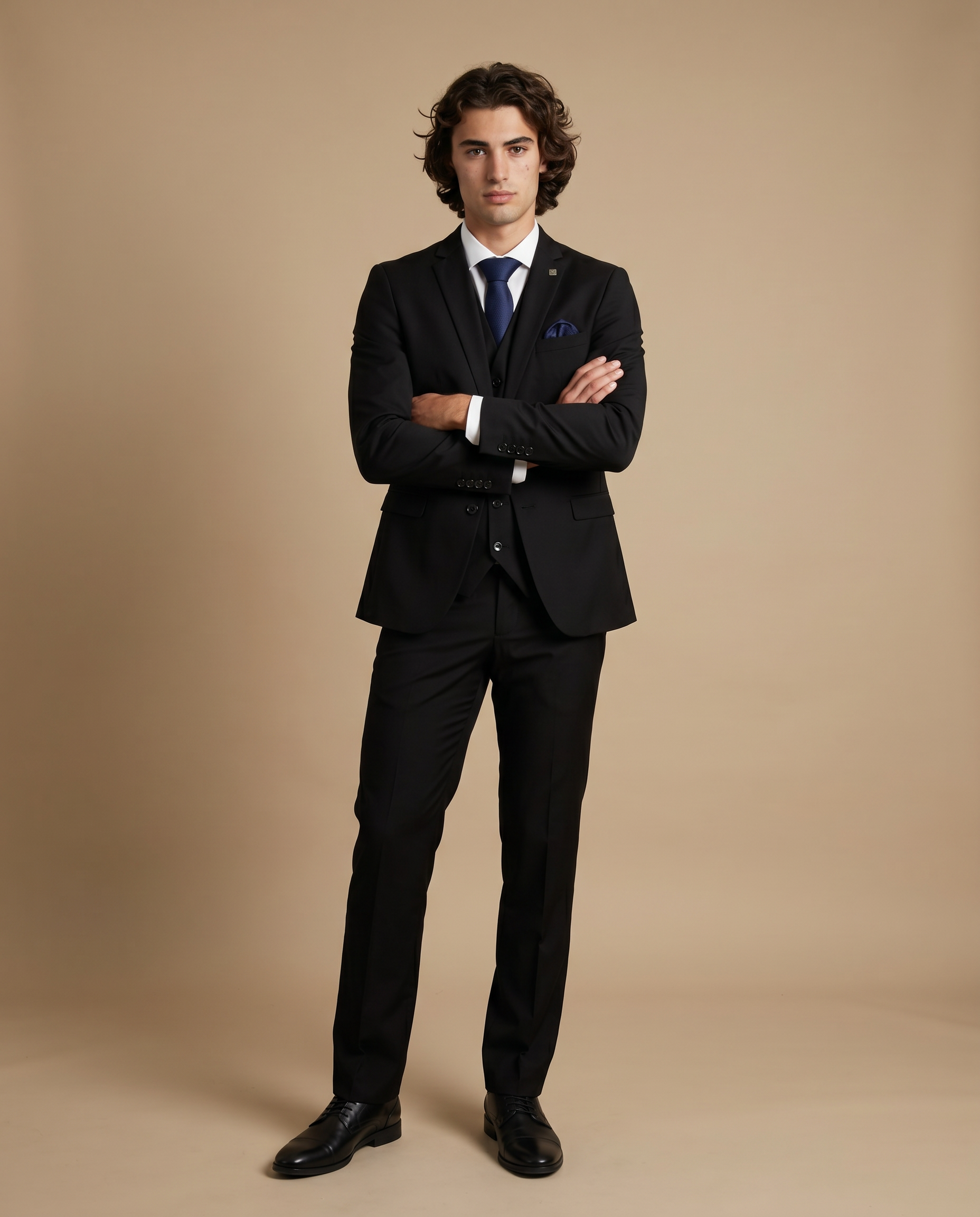 Parker - Black Three Piece Prom Suit