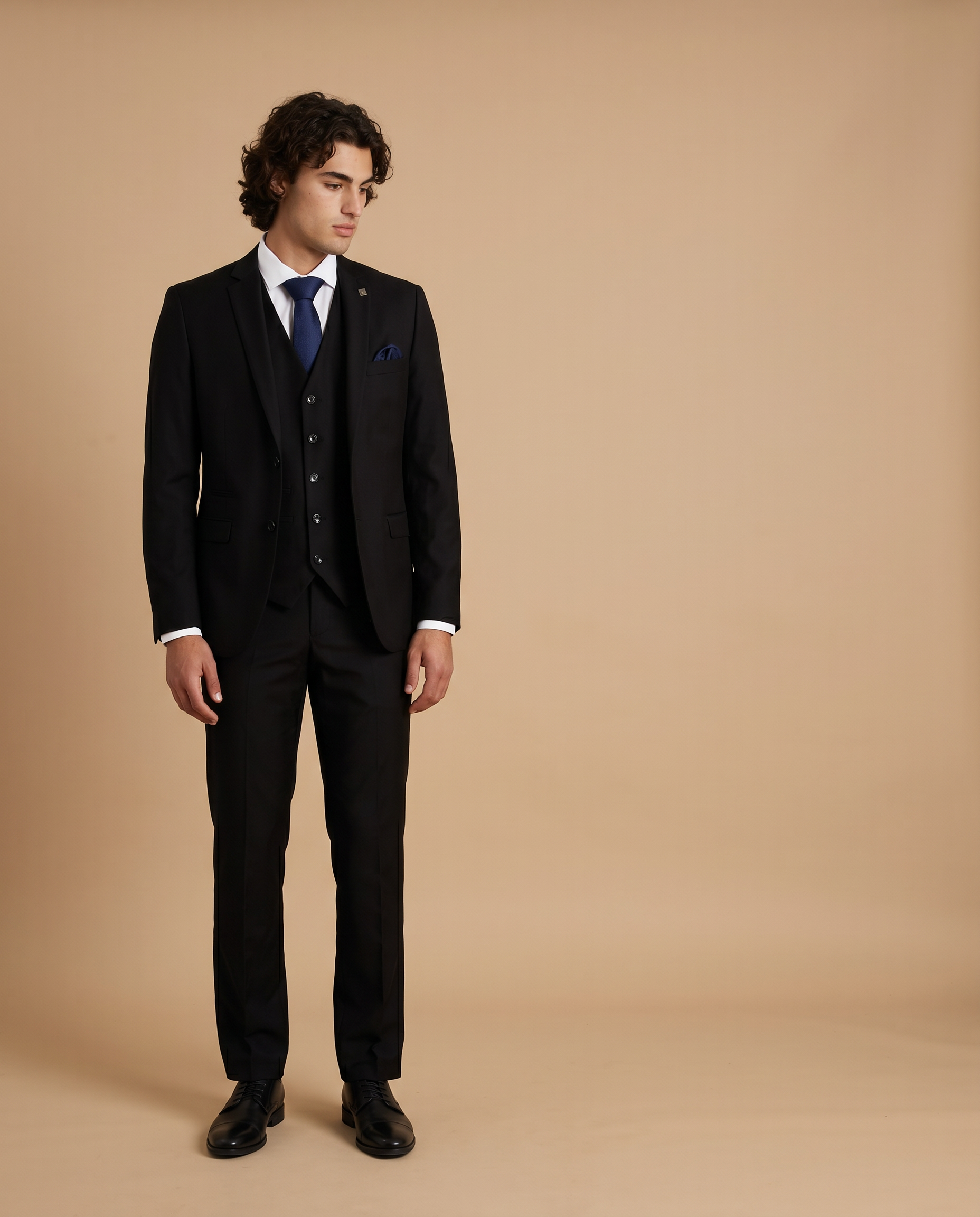 Parker - Black Three Piece Prom Suit