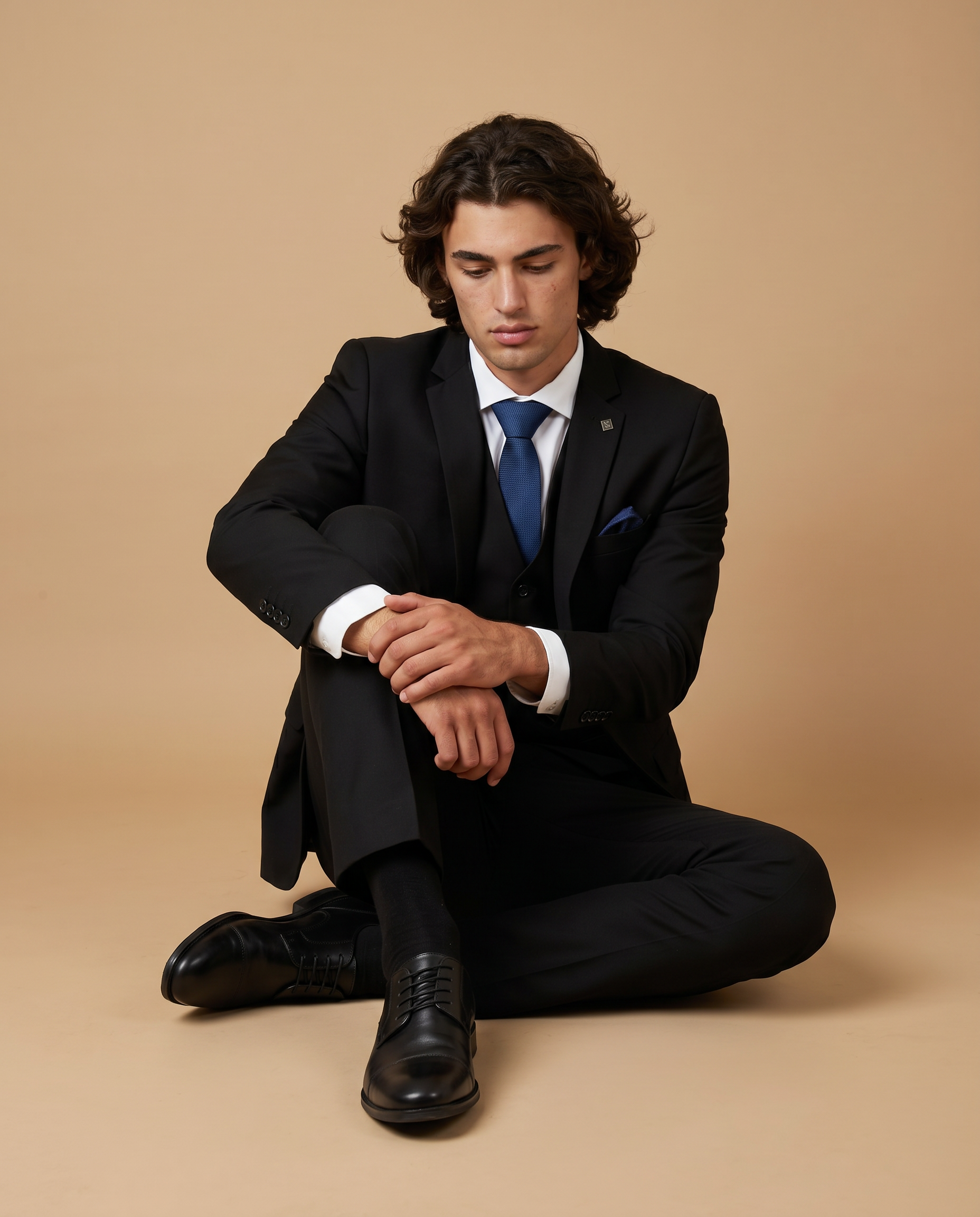 Parker - Black Three Piece Prom Suit