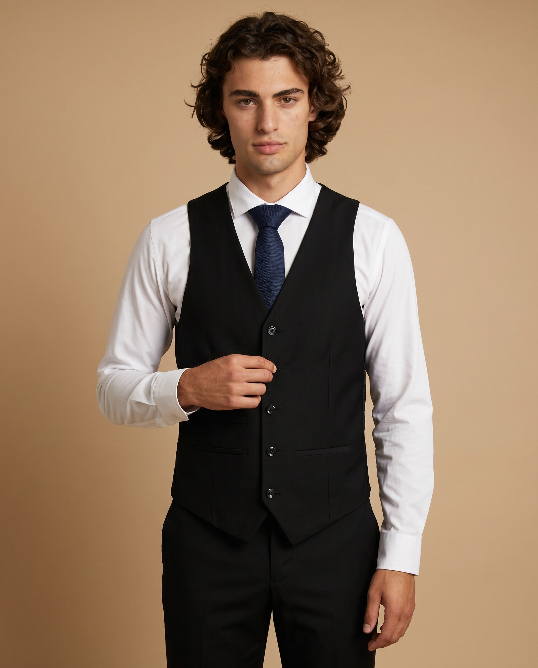 Parker - Black Three Piece Prom Suit