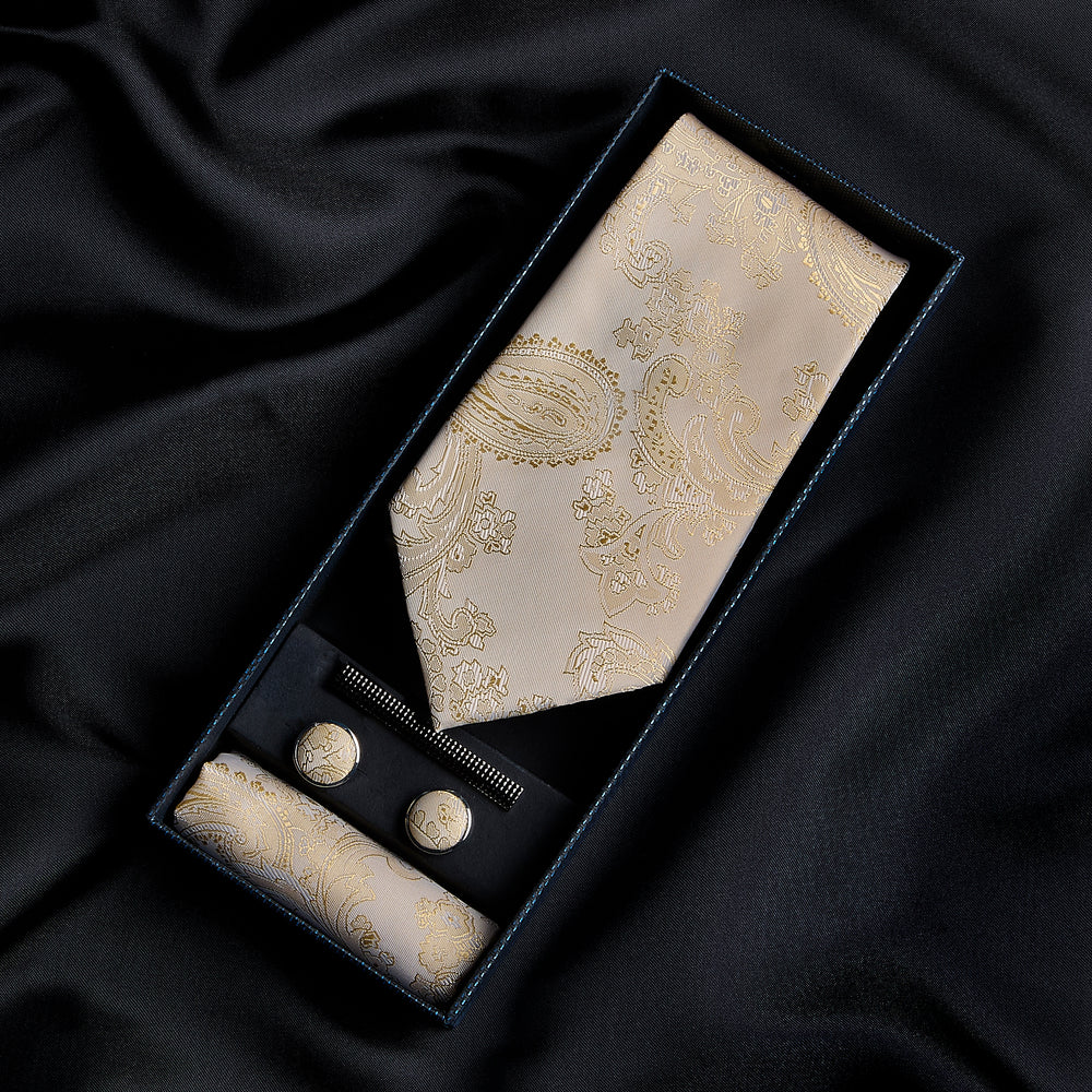 Paul Andrew - Cream Paisley Tie Set